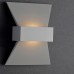 Επιτοίχια απλίκα δύο δεσμών LED 6W 3000K θερμό φως από αλουμίνιο σε γκρι | Aca | ZD81166LEDGY